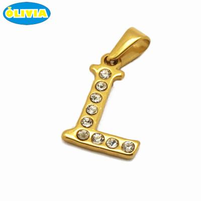 China Wholesale Bulk Nickel Free Letter Pendant Metal Alphabet Pendant Gift Birthday Gift Custom Logo Necklace for sale