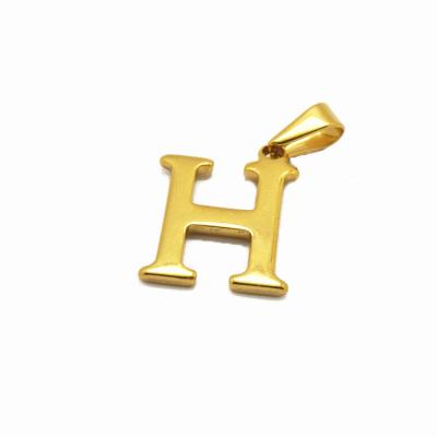 China Olivia Letter H Pendant Necklace 18K Nickel Free Gold Plated Alphabet Letter Pendant For Female for sale