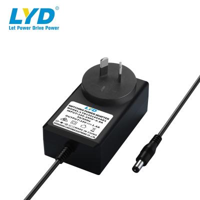 China AC/DC 15v 1.6a 1.67a 1.67a Power Adapter 15v Wall Quantity Power Supply AC 110v - 240v To DC 15volt 17volt UL CUL CE RCM UKCA BIS Listed for sale