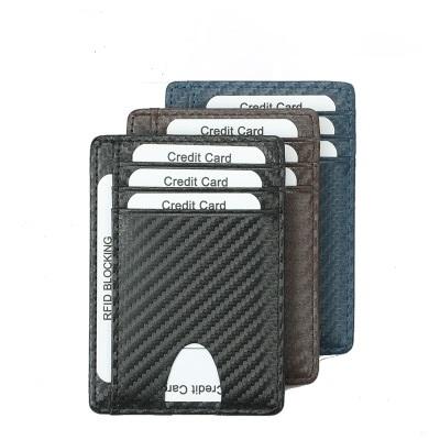 China Women Mini Purses Casual Slim Credit Card Holder Business Carbon Fiber RFID Wholesale Hot Sale Men's Wallet For Men for sale