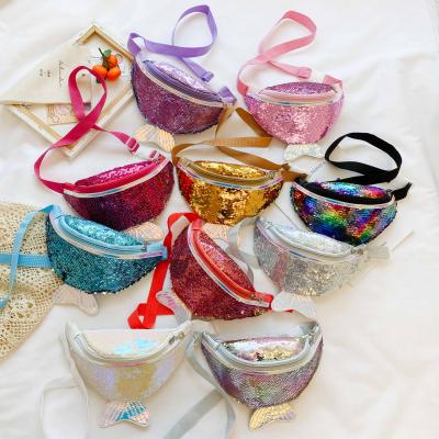 China New Arrival Clip 2021 New Arrivals Summer JOYIE 2021 Cute Kids Clip Mini Handbag Mermaid Shape Glitter Sequined Cross - Body Bags For Girls for sale