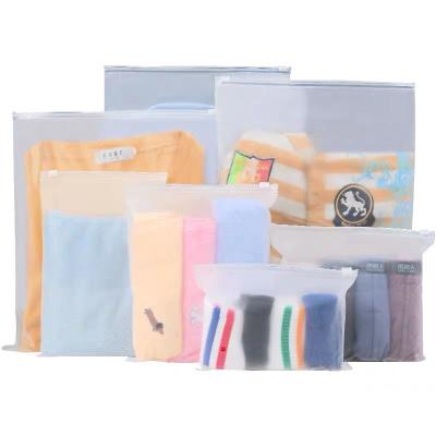 China Wholesale Custom Recyclable Logo Poly Bags For Clothes Frosted Plastic Clothes Zip Lock Bag for sale