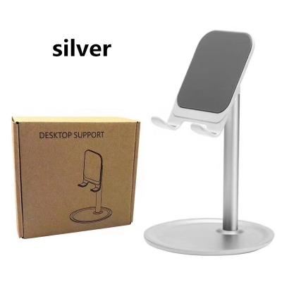 China Adjustable Mobile Phone Holder Aluminum Alloy Bracket Adjustable Desktop Smart Phone Tablet PC Foldable Phone Stand for sale