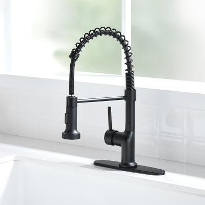 China 2021 New 360 Degree Thermostatic Faucets Design Flexible Hose Rotating Stainless Steel Water Faucet Kitchen Faucet Black Brass Dual Mode for sale