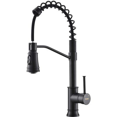 China Luxury Antique Stainless Steel Matte Black Automatic Kitchen Faucet Flexible Thermostatic Faucets for sale