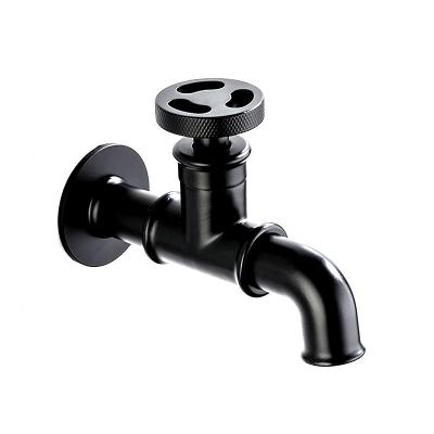 China Modern Faucets Metered Sanitary Ware Manufacturer, Single Handle Outdoor Garden Basin Wall Mounted Faucet, Black Washing Machine Faucet for sale