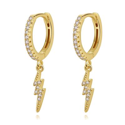 China Cute fashion small circle earring designs new 925 silver gold plated earring patterns 18K earrings in stock wholesale H015 for sale