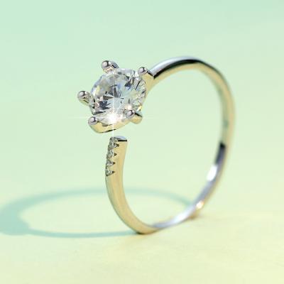 China FASHIONABLE Star CZ Cocktail 100% 925 Sterling Silver Ring Fashion Jewelry Opening Ring Sizable Fine Jewelry XY1111 For Women Girl for sale