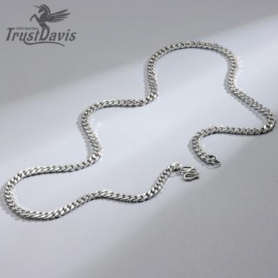 China Excellent quality TRENDED 925 Sterling Silver Necklace Punk Chain from TrustDavis 20 22 24 inch necklace fashion jewelry wholesales L362 for sale