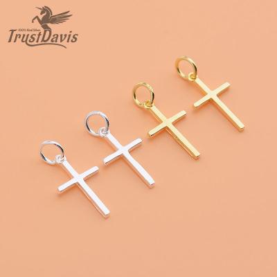 China Real 925 Sterling Silver Fashion Pendant Sweet CLASSIC cross from TrustDavis charms DIY handmade accessories fine jewelry wholesale HY039 for sale