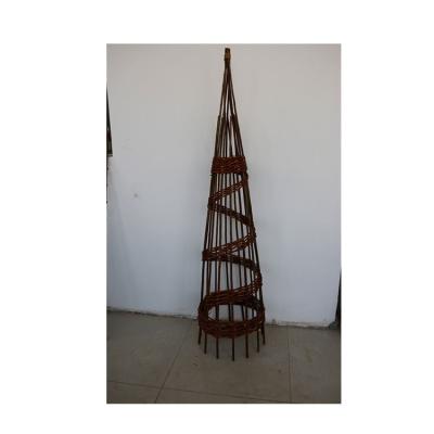 China Professional Manufacturer Wholesale Online Easily Collected Obelisk Stand Woven Willow Flower Shelf for sale