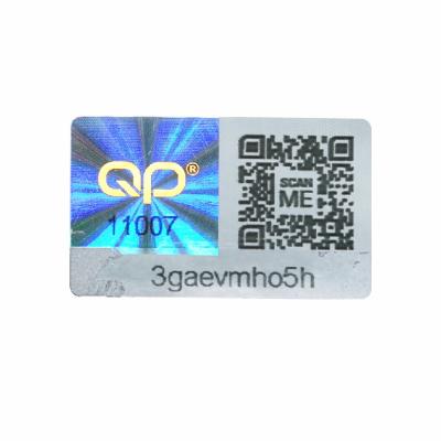 China Anti-Counterfeit Security Adhesive Unique QR Code Scratch Off Authentic Stickers Hologram Label for sale