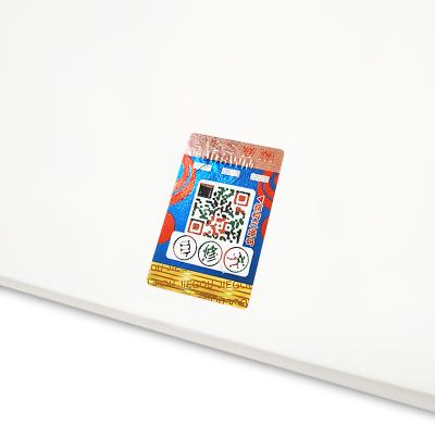 China new product customized sticker security anti-counterfeiting label three-dimensional adhesive qr code anti-counterfeit for sale