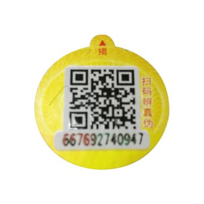 China security qr code verification label customized adhesive anticounterfeit sticker for sale