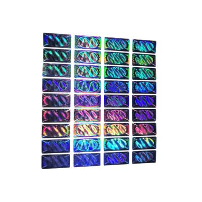 China 3d Hologram Sticker Tamper Evident Meter Square Anti Counterfeit Easy Skin Off Void ID Label for sale