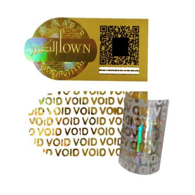 China Low Price Factory Wholesale Custom Logo Anti-counterfeiting Anti-tampering Sticker Authentic Anti-fake Security Hologram Label for sale