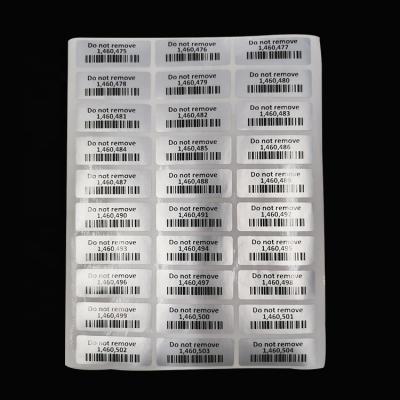 China Good Quality Sticker Logo Anti-Fake Printing Security Void Anti-Counterfeiting Custom Barcode Label for sale