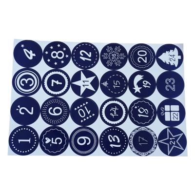 Cina Custom Sticker Die Cut Round Number Self Adhesive Custom Label Sheet Numerical Sticker in vendita