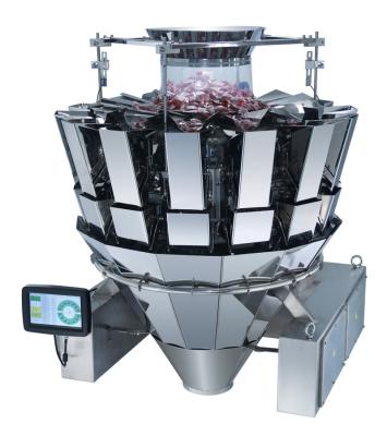 China Food 14 Heads Multi Head Weigher Doser for bottels/cups/boxes/glass packaging/tray/box/plastic box in food industry for sale