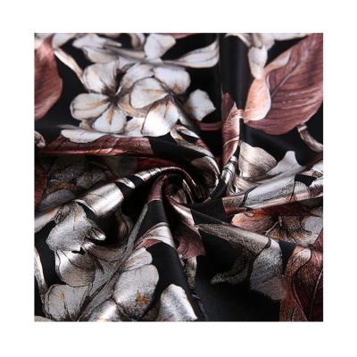 China New Fashion Viable Hot Sale Wholesale Colorful Flower Printing Foil Knit Fabric For Dress for sale