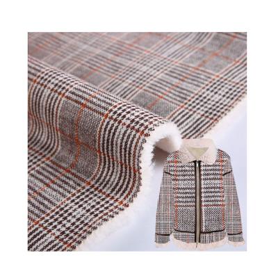 China 2022 Anti-static Hot Sale New Arrival Wholesale Knit Plaid Faux Fur Suede Fabric For Clothes for sale