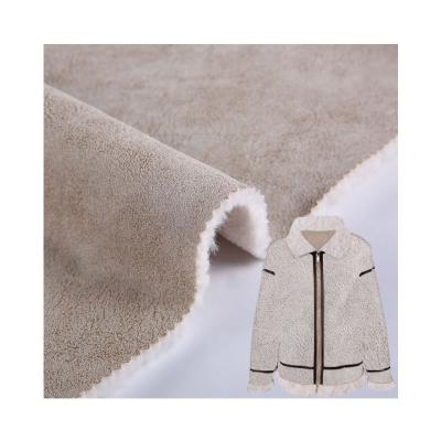 China Wholesale 2022 Hot Sale New Product Quality Anti-Static Knit Soild Fleece Suede Fabric For Jacket for sale