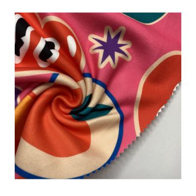 China Anti-Static Factory Directly Polyester Spandex DE Velvet Digital Fake Printing Knitted Dralon Fabric For Hot Use for sale