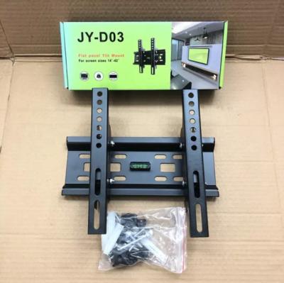 China JY-D03 Original Wholesale Steel Tilt Wall TV Mount TV Bracket 14-42 inch Weight Capacity 35kg for sale