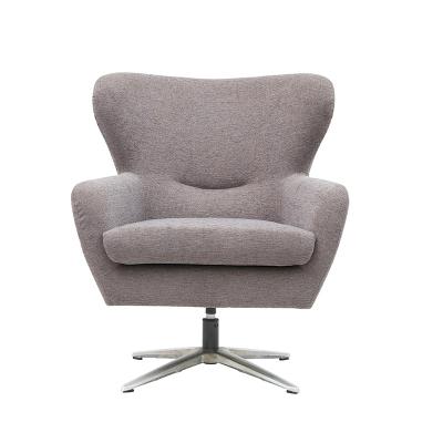 China (Height)Adjustable Modern High Back Chenille Fabric With Cushion Metal Base Office Chair for sale