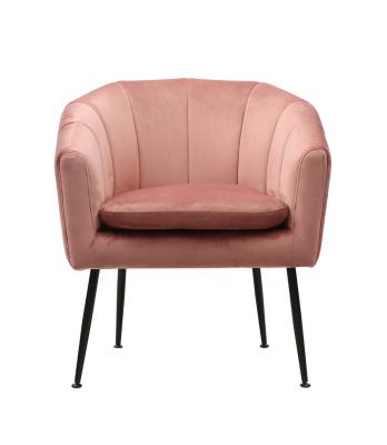 China Modular modern furniture pink vertical stripe with long black armchair for sale