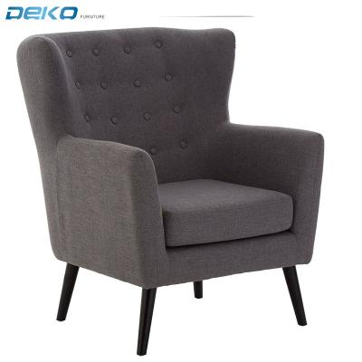 China Modular Tufted Button Accent Chair Wingback Armchair For Living Room for sale