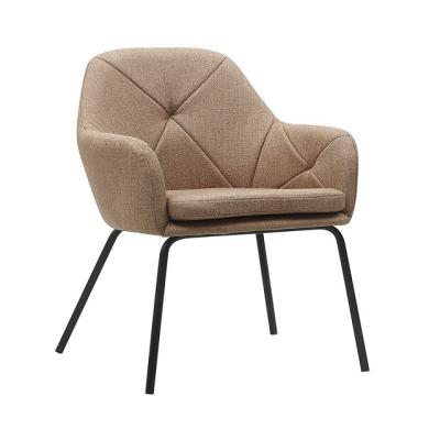 China New Design Modular Fabric Chair Upholstered Armchair With Mental Legs For Dining Room for sale