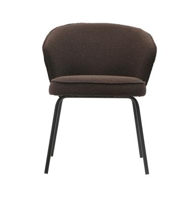 China Modular Contemporary Fabric Leisure Chair With Metal Legs Black Slipper Chair For Dining Room for sale