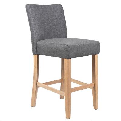 China China anji Deko Modern Wholesale Wooden Barchair , Fabric Counter Stool for sale