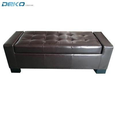 China Removable Leather Stool Bench Cover Factory Wholesale Leather Household Storage Ottoman for sale