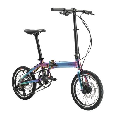 China Hot Sale Aluminum Alloy 16 Inch Student Bicycle Alloy Folding Adult Bicycle for sale