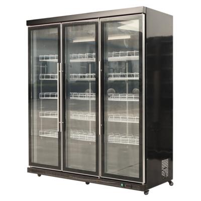 China Single-Temperature Large Capacity Upright Beer Display Freezer for Commercial Cooling Beverage with Multiple Doors and Low Consumption for sale