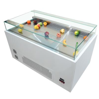 China Double-temperature new hot sale large capacity style sushi display cabinet for supermarket display food with sliding glass door and low consumption for sale