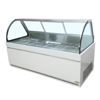 China Factory Price Single-temperature Plug In Upright Cold Display Deli Freezer For Restaurant Cooling Food With Sliding Glass Door And Low Consumption for sale