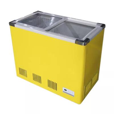 China New Single-temperature Fresh Fruit Food Salad Freezer Restaurant Sliding Door Goods Listing Refrigerator for sale