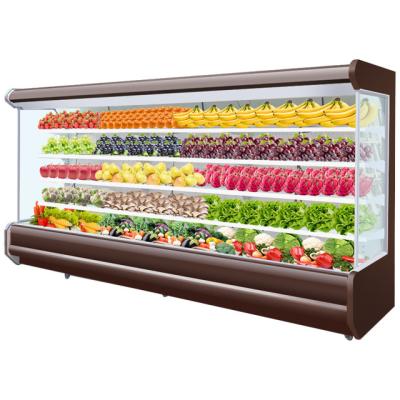 China Single-temperature Air Curtain Refrigerating Cabinet The Air Curtain Cabinet Supermarket Multideck Display Open Top Refrigerator for sale