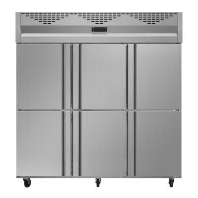 China Single-temperature Freezer Manufacturer Large Capacity Cooling Freezer Refrigerator with Six Doors and Customized Size for Supermarket for sale