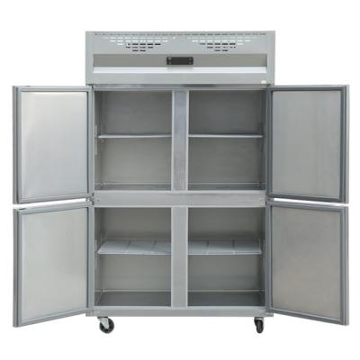 China Single-temperature supplier professional hot sale commercial cooling refrigerator with four doors and low consumption for supermarket cooling food for sale