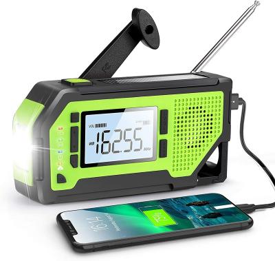 China Emergency PORTABLE Solar Crank Portable Radio Led Lightweight 9v Battery Portable Radio for sale