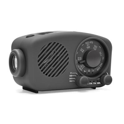 China PORTABLE Dynamo Hand Crank Flashlight Radio Led Self Powered Flashlight Radio for sale