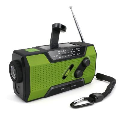 China PORTABLE Hand Crank 2000mah Power Bank Built-in Rechargeable Time Aware Speaker Radio for sale