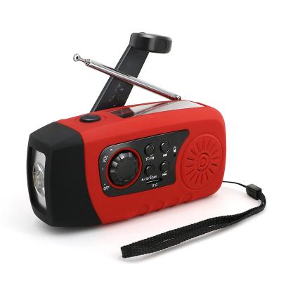 China PORTABLE solar dynamo fm auto hand scan radio with LED flashlight and 2000mah battery power bank for sale