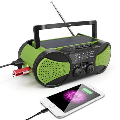 China AM/FM/NOAA time band mp3 player with built in speaker hand crank flashlight radio for sale