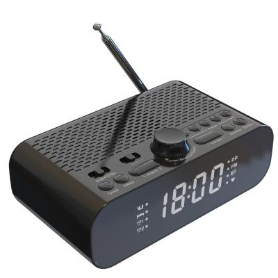 China 2022 New LED Display PORTABLE Bedside DAB/FM Clock Radio With Speaker Blue-tooth MINI Radio for sale