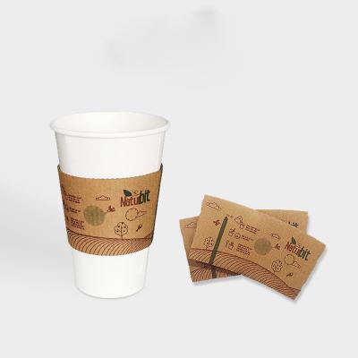 China COFFEE CUP PAPER CUP SLEEVE, FOR COFFEE CUP, KRAFT CORRUGATED PAPER CUP SLEEVE for sale